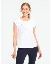 Talbots - Supersoft Jersey Short Sleeve Cross Back T-shirt - Lyst
