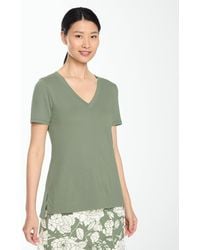Talbots - Supersoft Jersey Short Sleeve V-neck T-shirt - Lyst