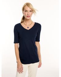 Talbots - Pima Cotton V-neck T-shirt - Lyst