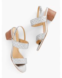 Talbots - Mimi Quilted Leather Sandals - Lyst