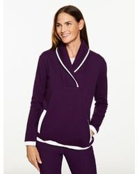 Talbots - Cozy Cloud Shawl Collar Pullover Sweater - Lyst