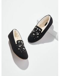 Talbots - Fireside Embellished Flannel Slippers - Lyst