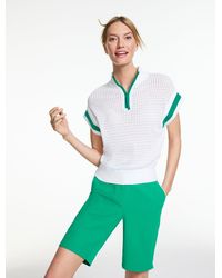 Talbots - Pointelle Half-zip Sweater Vest - Lyst