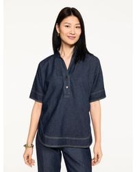 Talbots - Dolman Sleeve Denim Tunic Top - Lyst
