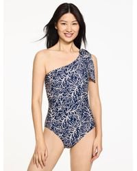 Talbots - Aqua Club Bow Shoulder One-piece Swimsuit - Lyst