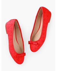 Talbots - Madison Quilted Nappa Ballet Flats - Lyst