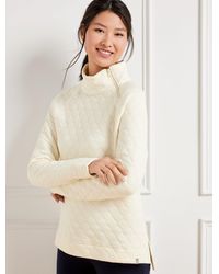 Talbots - Asymmetrical Zip Quilted Pullover Sweater - Lyst