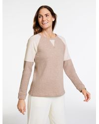 Talbots - Cozy French Terry Crewneck Sweater Pullover - Lyst