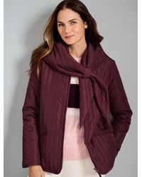 Talbots - Quilted Scarf Jacket - Lyst