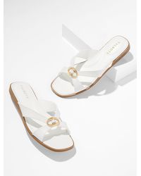 Talbots - Eva Ornament Vachetta Micro Wedge Sandals - Lyst