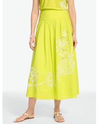 Talbots - Embroidered Piper Pleated Patio Skirt - Lyst