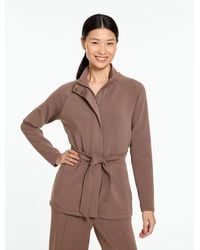 Talbots - Airknit Stretch Belted Mockneck Jacket - Lyst