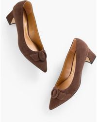 Talbots - Edith Suede Flare Heel Pumps - Lyst