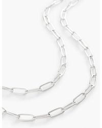 Talbots - Layered Paperclip Link Necklace - Lyst