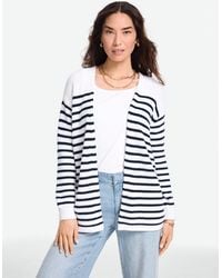 Talbots - Shaker Stitch Open Front Cardigan Sweater - Lyst