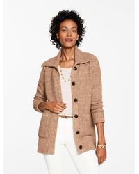 Talbots - Textured Stitch Cardigan Sweater - Lyst
