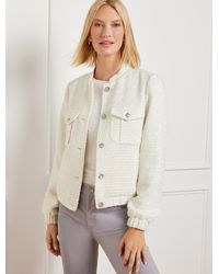 Talbots - Sparkle Tweed Bomber Jacket - Lyst