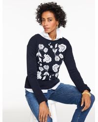 Talbots - Embroidered Drop Shoulder Sweatshirt - Lyst