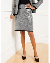 Talbots - Sequin Herringbone A-line Skirt - Lyst