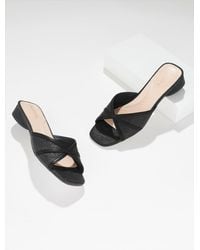 Talbots - Val Block Heel Slides - Lyst