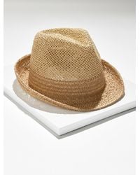 Talbots - Two-tone Woven Fedora Hat - Lyst