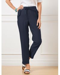 Talbots - Pull-on Washed Linen Jogger Pants - Lyst