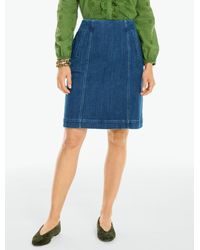 Talbots - Denim A-line Skirt - Lyst
