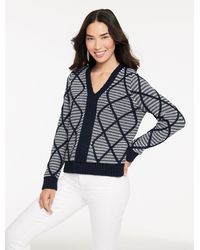 Talbots - Diamond Cable V-neck Pullover Sweater - Lyst
