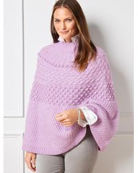 Talbots - Plus Exclusive Cable Knit Poncho - Lyst