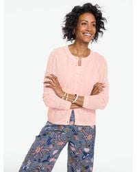 Talbots - Pointelle Charming Cardigan Sweater - Lyst