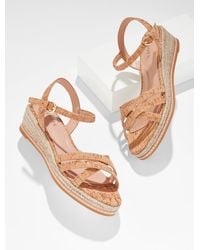 Talbots - Pamela Cork Wedge Sandals - Lyst