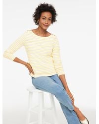 Talbots - Knot Button Shoulder T-shirt - Lyst
