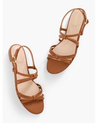 Talbots - Aria Strappy Nappa Sandals - Lyst