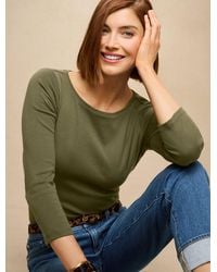 Talbots - Solid Bateau Neck T-shirt Pima Cotton - Lyst