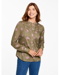 Talbots - Lace Trim Shirt - Lyst