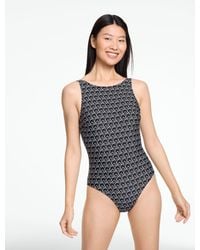 Aqua Club - Boatneck One-piece Swimsuit - Lyst
