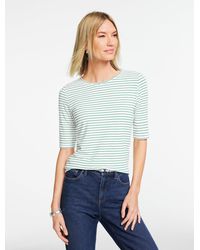 Talbots - Elbow Sleeve Crewneck Top - Lyst