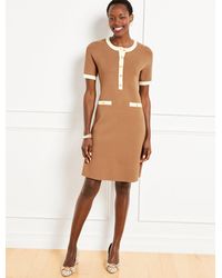 Talbots - Short Sleeve Tipped Shift Dress - Lyst