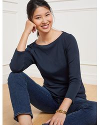 Talbots - Bateau Neck Pima Cotton T-shirt Solids - Lyst