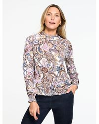 Talbots - Mockneck Knit Blouse - Lyst