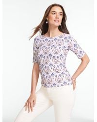 Talbots - Elbow Sleeve Crewneck T-shirt - Lyst