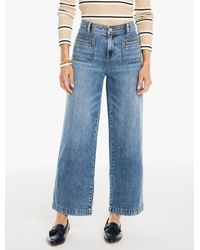 Talbots - Supersoft Wide Ankle Patch Pocket Jeans - Lyst