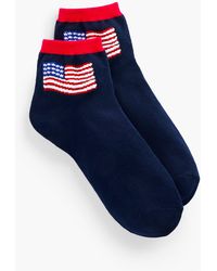 Talbots - Americana Crew Socks - Lyst