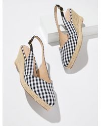 Talbots - Vivi Slingback Gingham Espadrille Wedges - Lyst