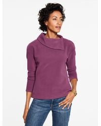 Talbots - Microfleece Button Shoulder Pullover Sweater - Lyst