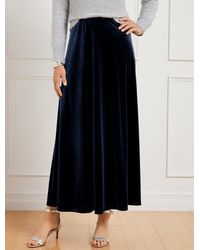 Talbots - Velvet Maxi Slip Skirt - Lyst