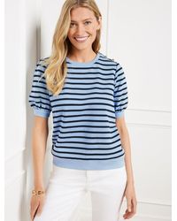 Talbots - Button Shoulder Crewneck Sweatshirt - Lyst