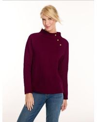Talbots - Button Shoulder Sweatshirt - Lyst