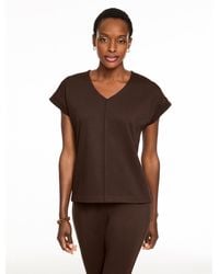 Talbots - Passport Ponte V-neck Pullover Sweater - Lyst