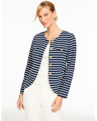 Talbots - Stripe Knit Jacket - Lyst